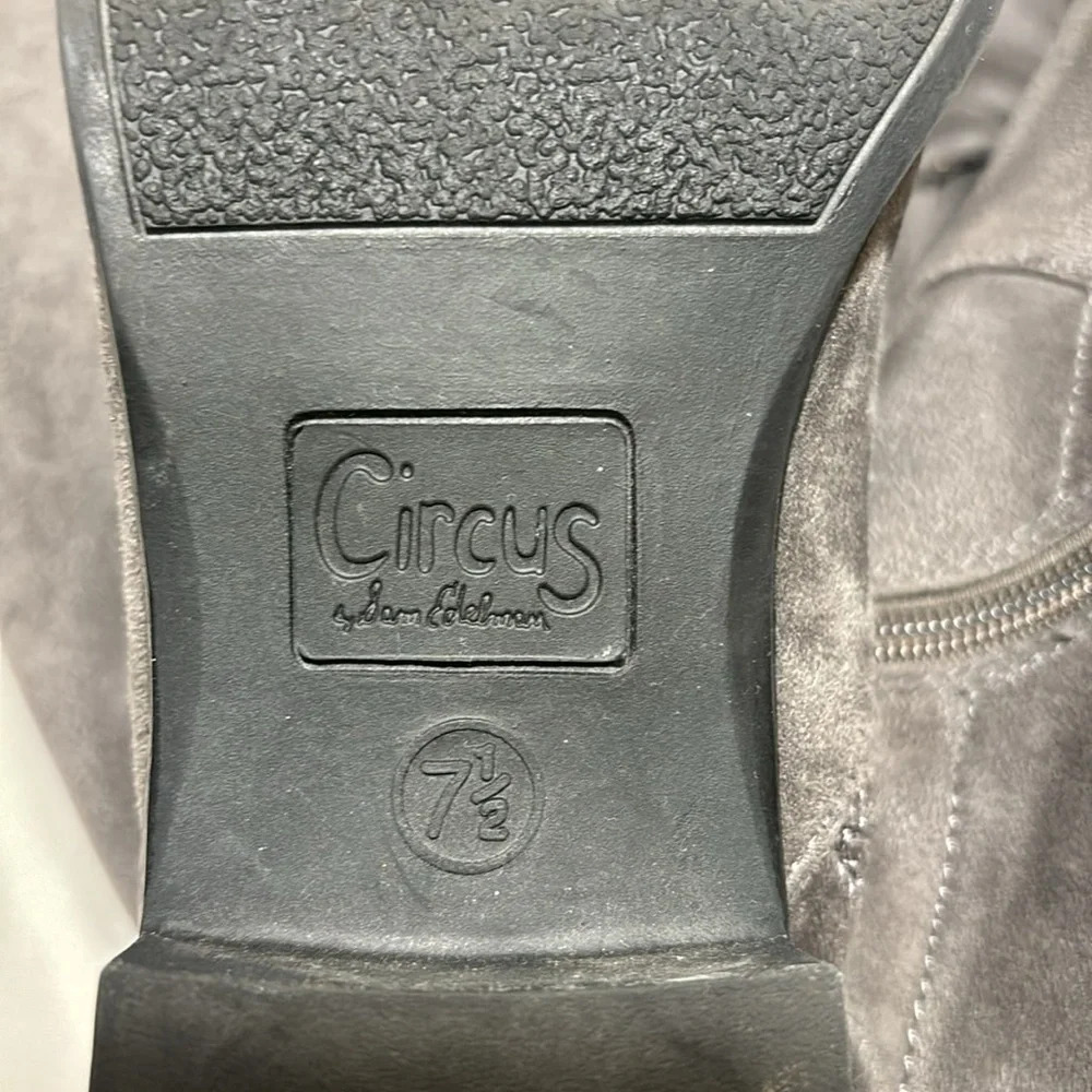 Circus Sam Edelman Peyton Stretch Over-The-Knee Boot Grey SZ 7.5 Suede - Picture 7 of 11